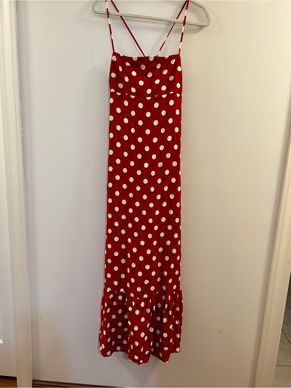 30. A New Day Purple Maxi Linen Blend Dress Straps - Picture 4 of 15